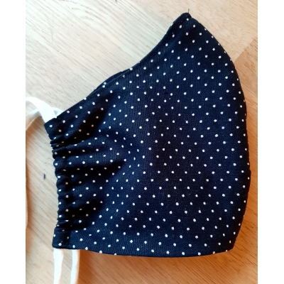 mondkapje zwart met stippeltje mondkapje zwart met stippeltje